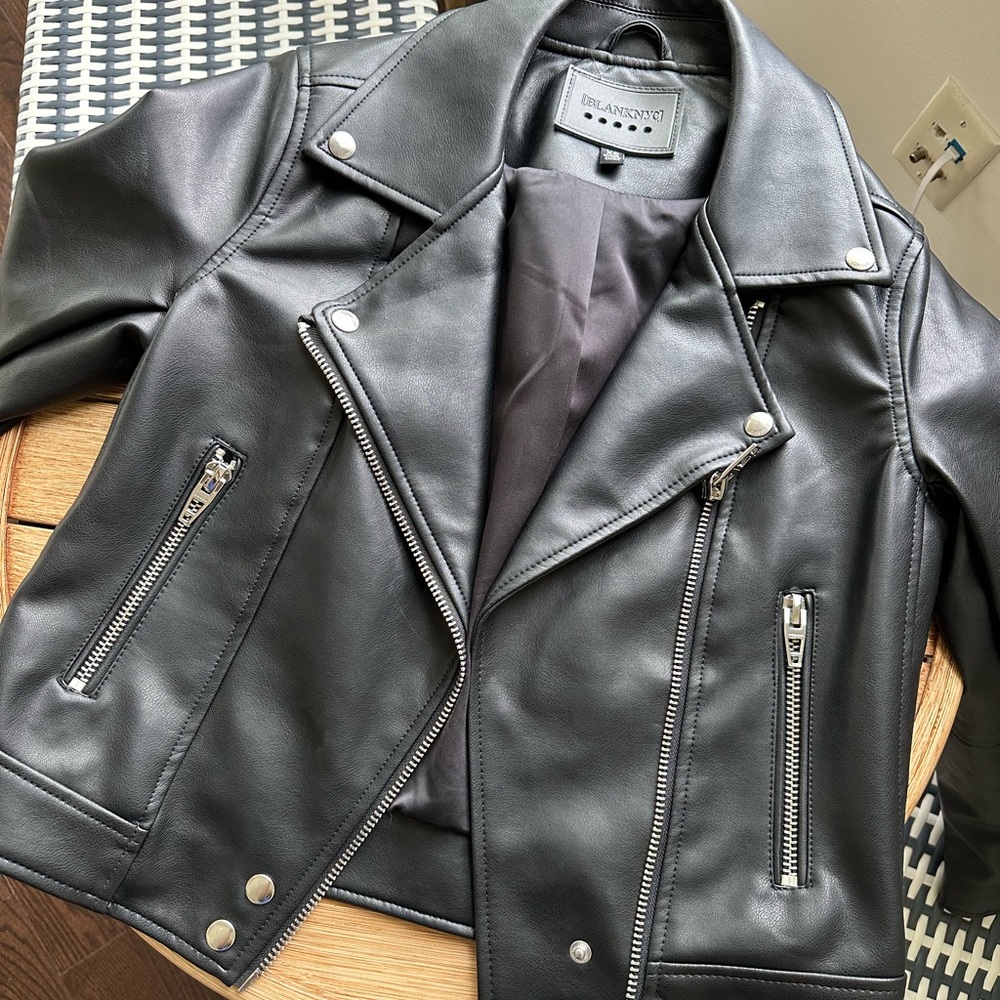 BLANKNYC Faux Leather Moto Jacket